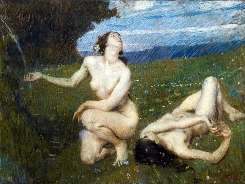 1859-Ettore Tito - La sorgente